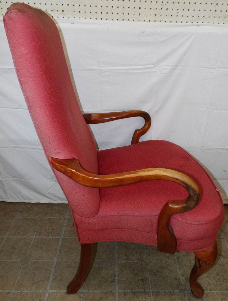 Cherry Upholstered Arm Chair - 5