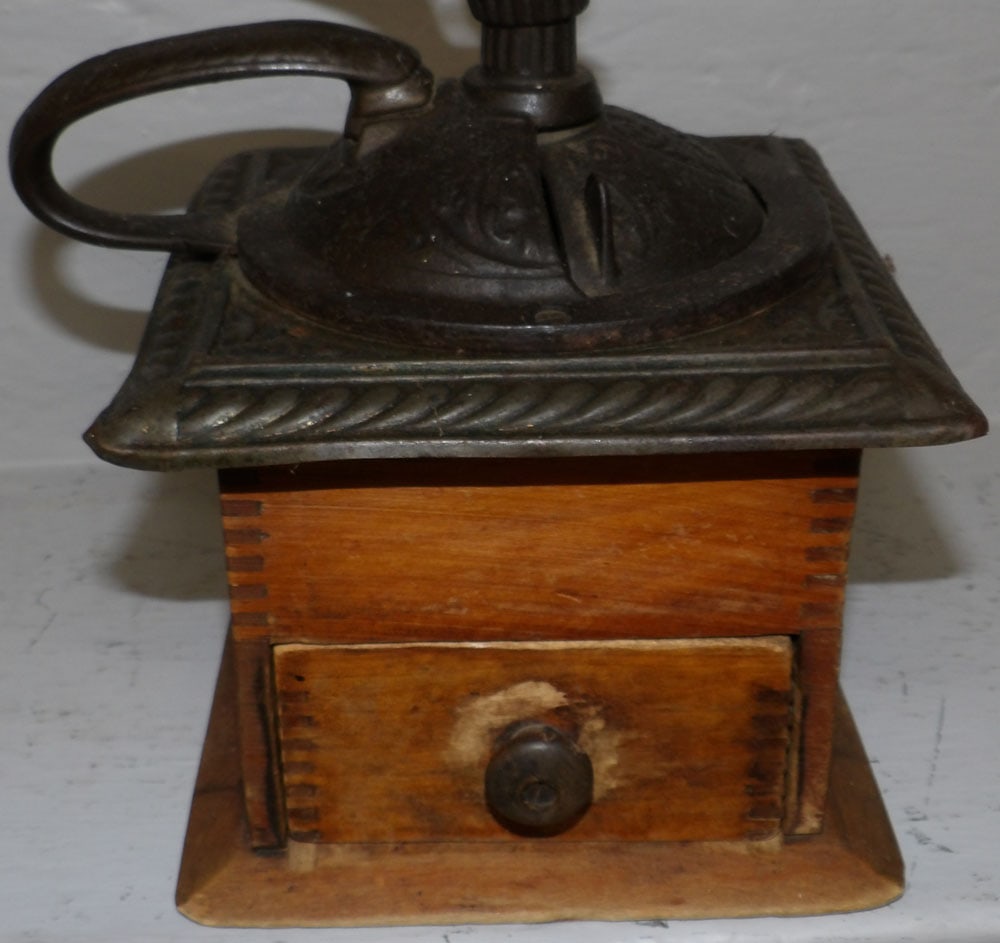 Antique Maple Coffee Mill - 5