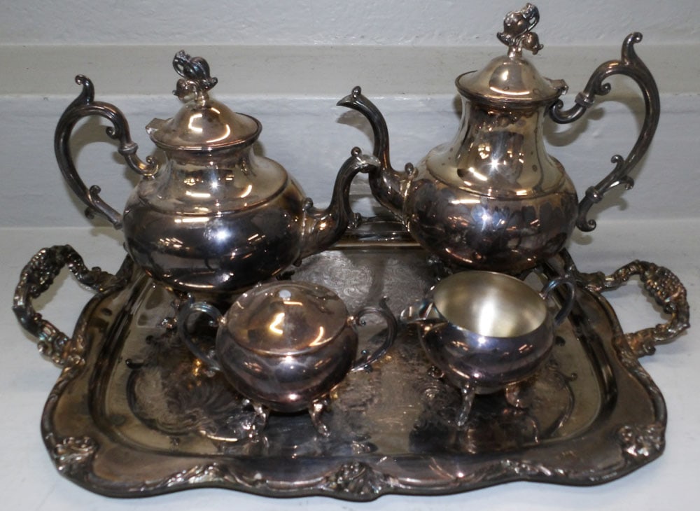 5 Pc Silverplated Tea Set (1 of 4)