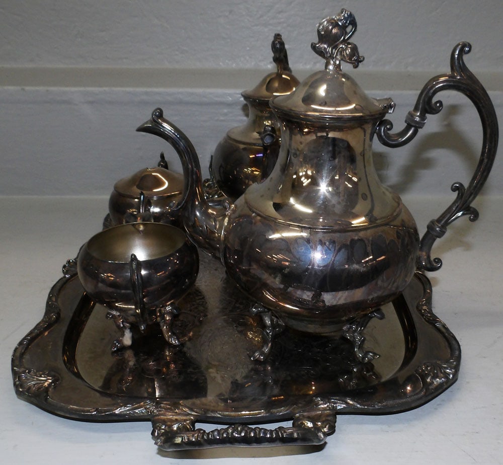 5 Pc Silverplated Tea Set - 4