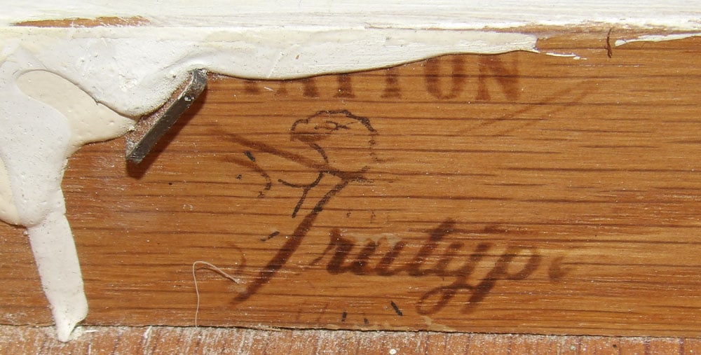 Distressed Painted One Drawer Work Table By Statton - 3