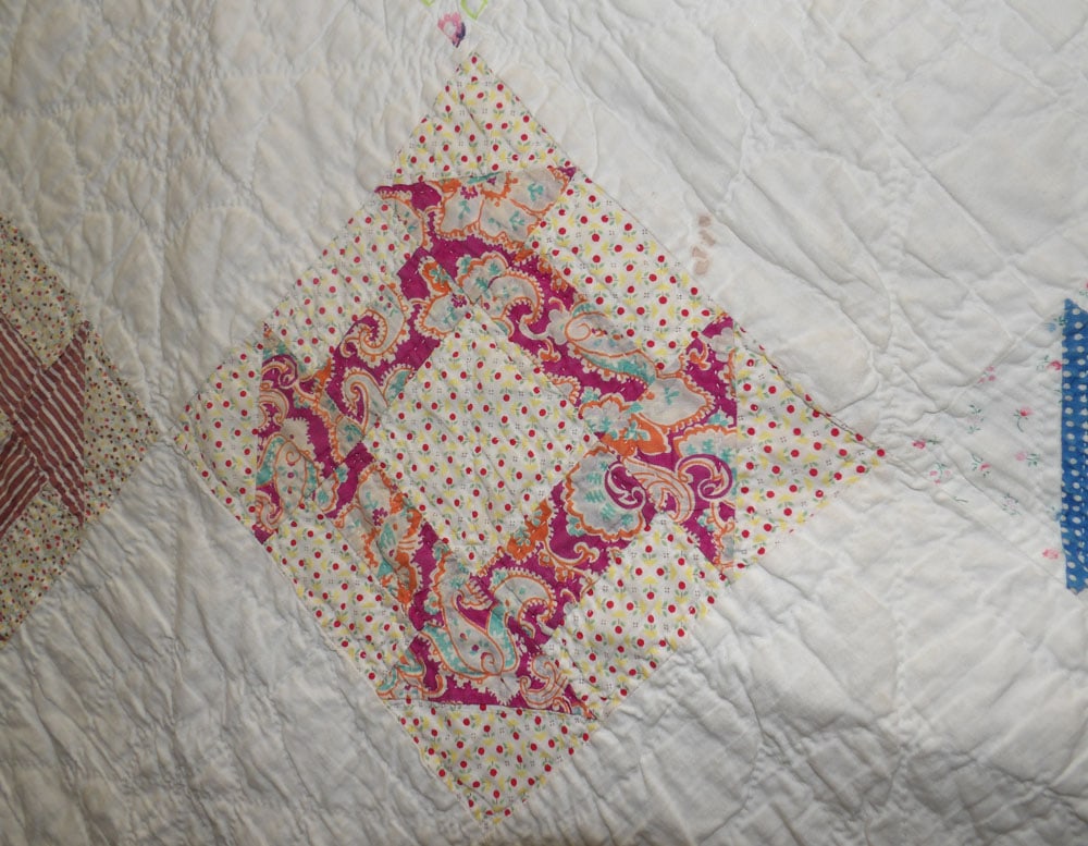 Antique Hand Made Quilt - 3