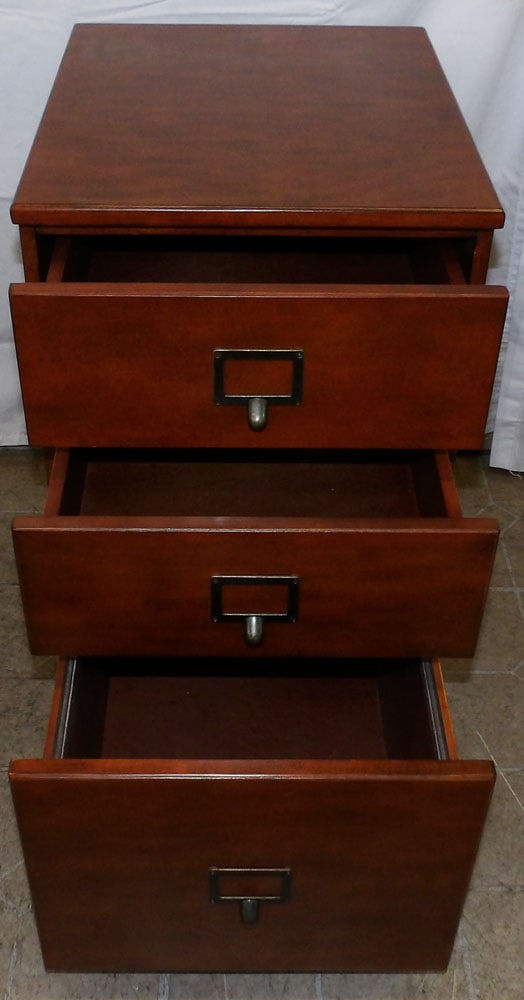 Cherry Three Drawer Filing Cabinet - 3