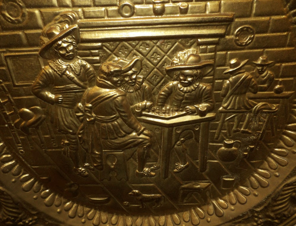 Embossed Brass Wall Charger - 2