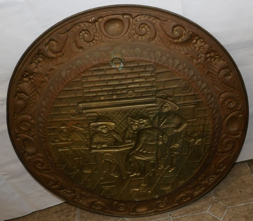 Embossed Brass Wall Charger - 3