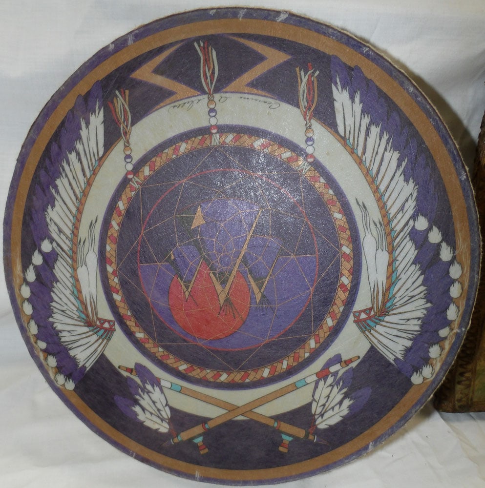 Two Animal Hyde Drums - 2