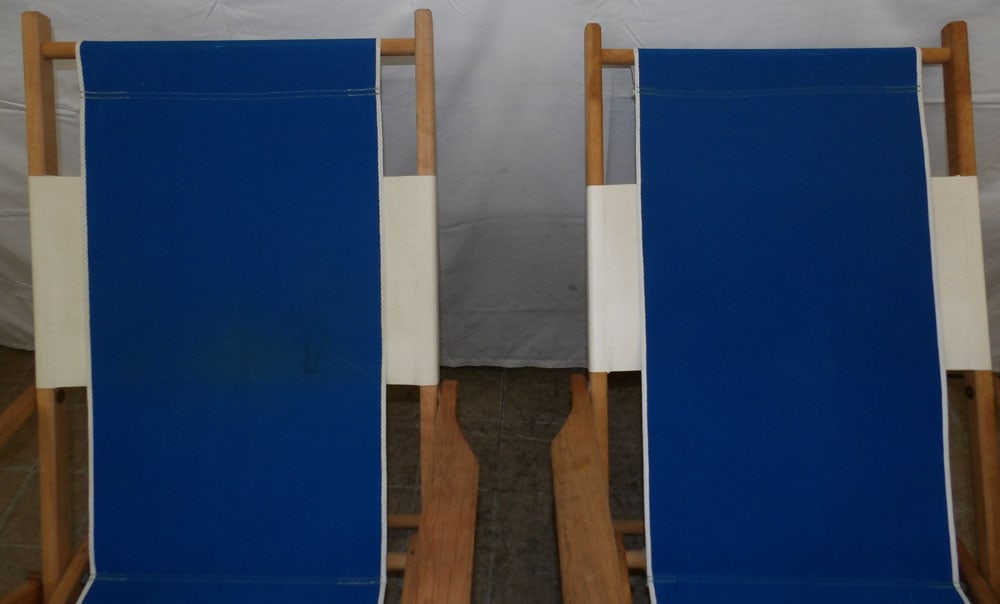 Two Oak Folding Chairs - 2