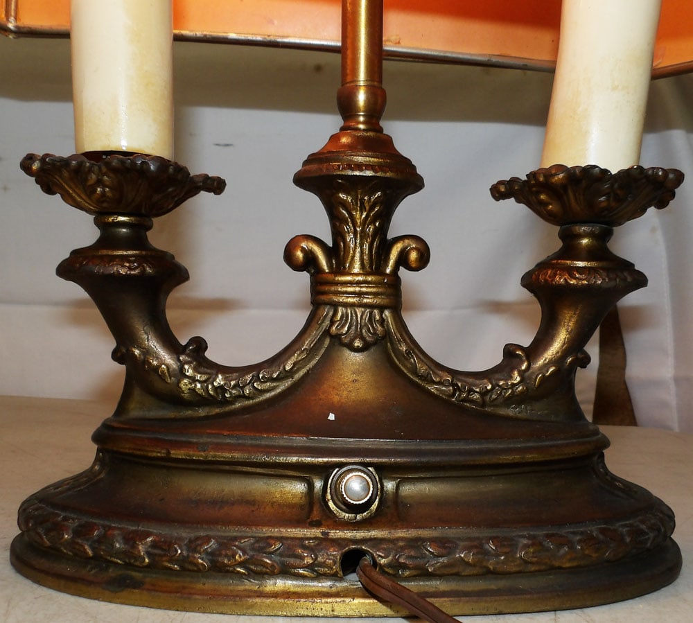 Gilded Metal Lamp - 2