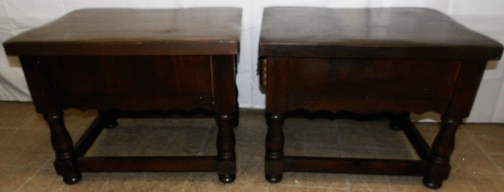 Two Pine End Tables By Harmony - 5