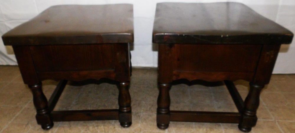 Two Pine End Tables By Harmony - 6