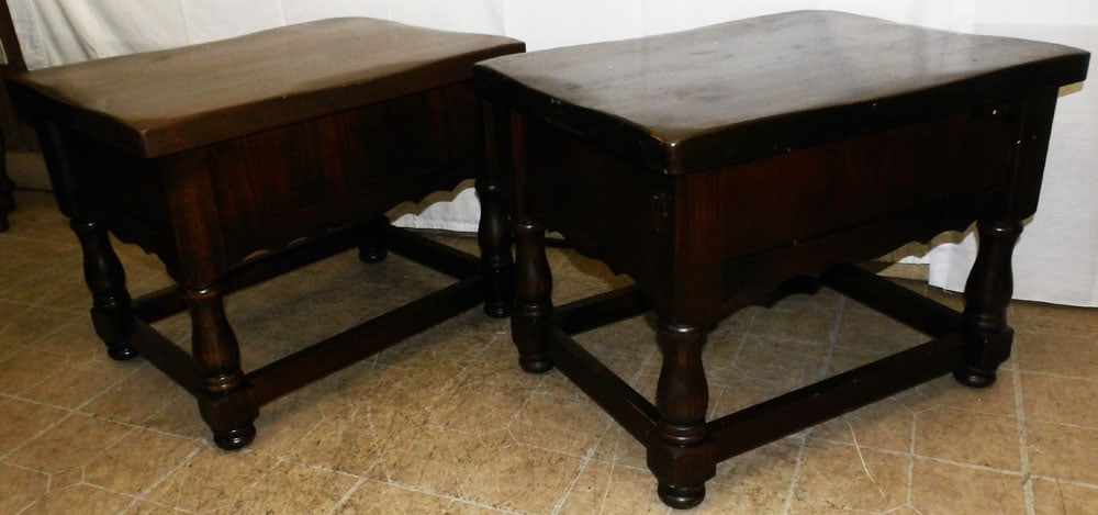 Two Pine End Tables By Harmony - 7