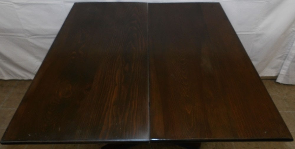 Antique Pine Fold Over Top Game Table - 4