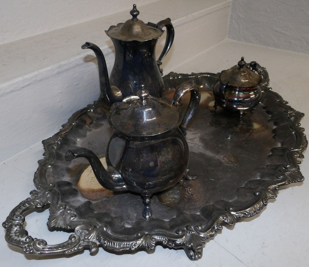 4 Pc Silver Plate Tea Set - 2