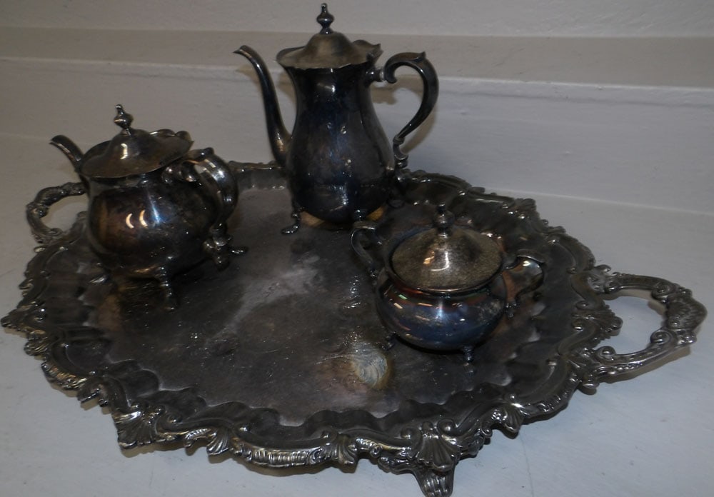 4 Pc Silver Plate Tea Set - 3