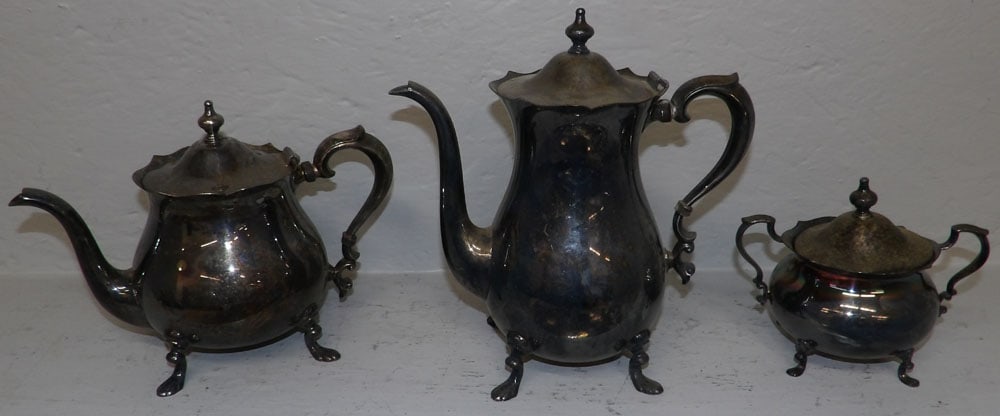 4 Pc Silver Plate Tea Set - 5