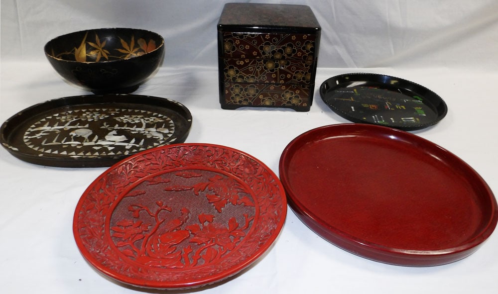 Lot Oriental Bowls & Boxes (1 of 6)