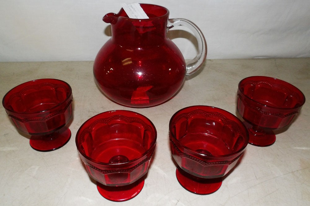 Lot of Ruby Red Glass (1 of 3)