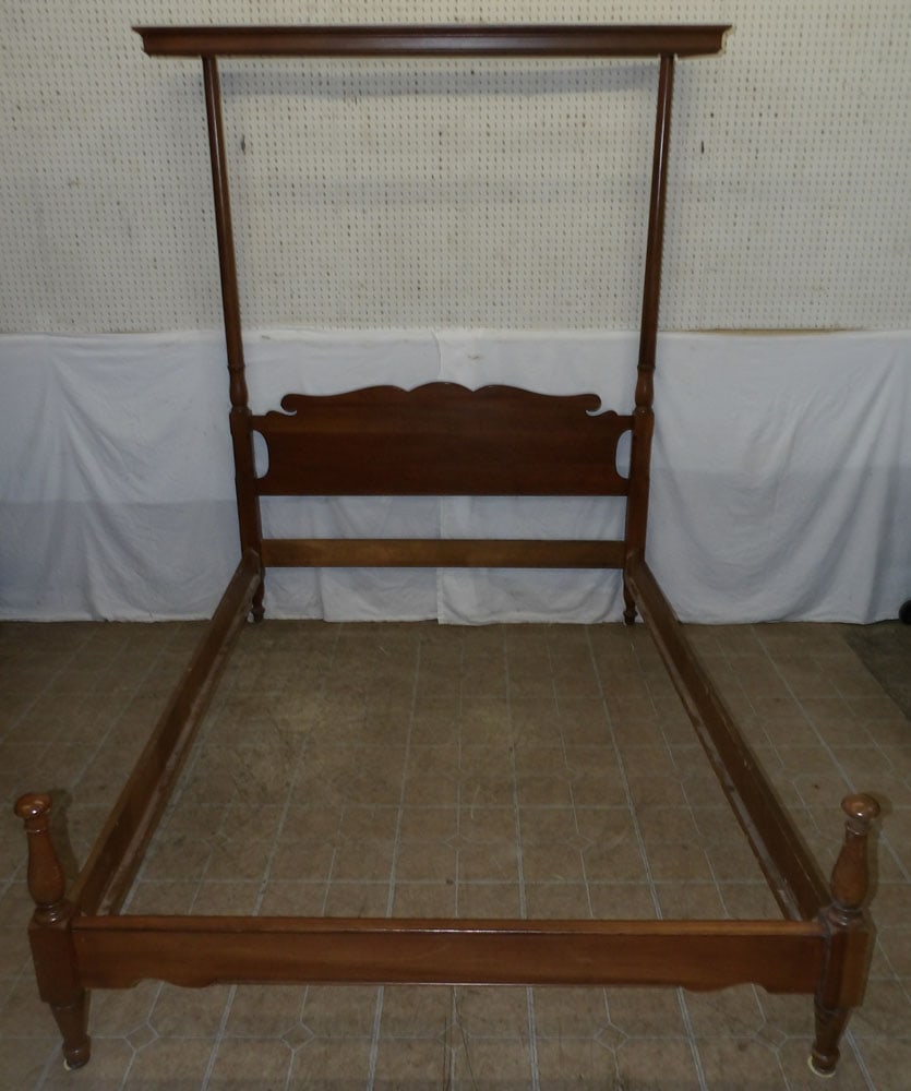 Cherry Full Size Bed with Rails - 2