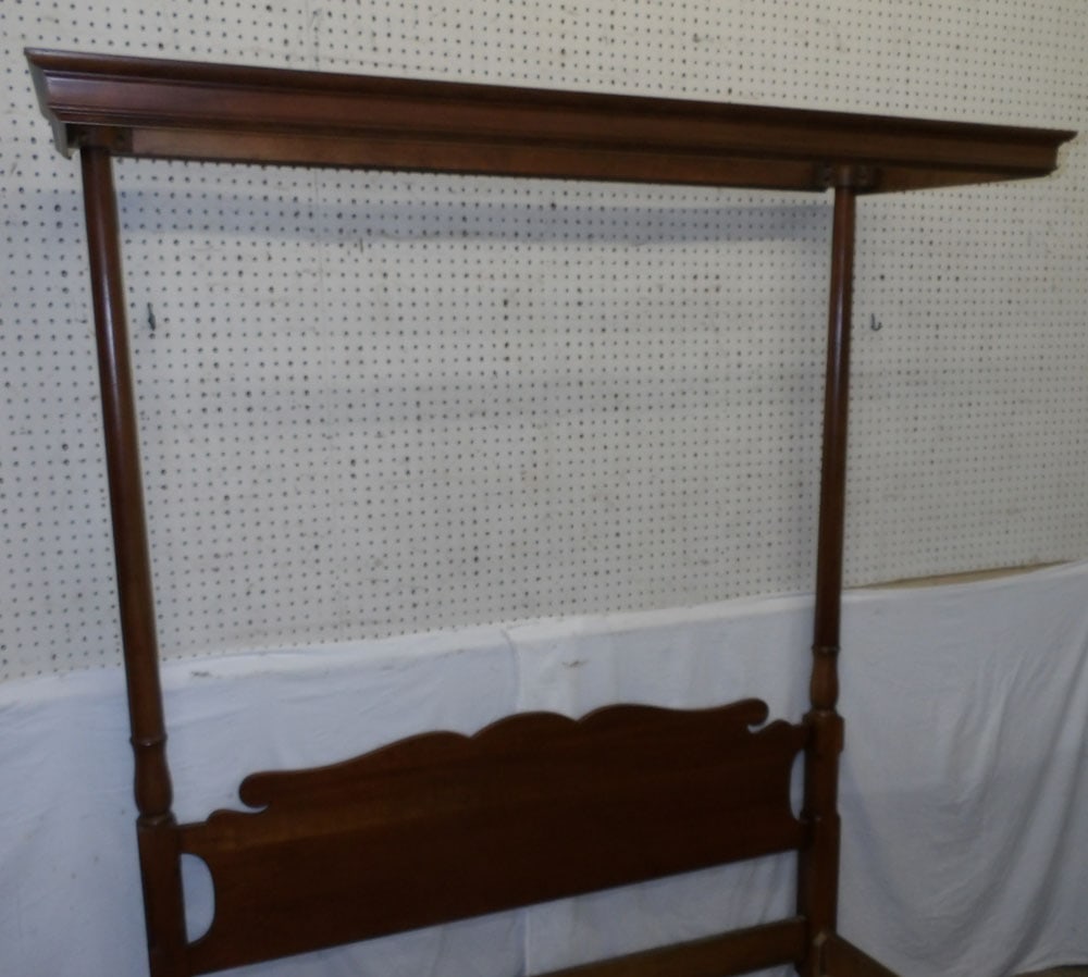 Cherry Full Size Bed with Rails - 3