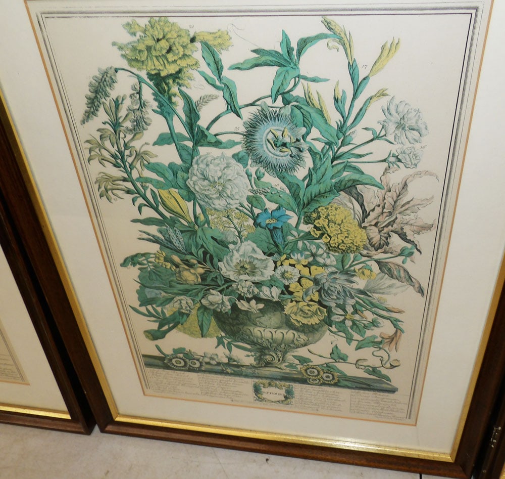 Three Framed Month Engravings - 3