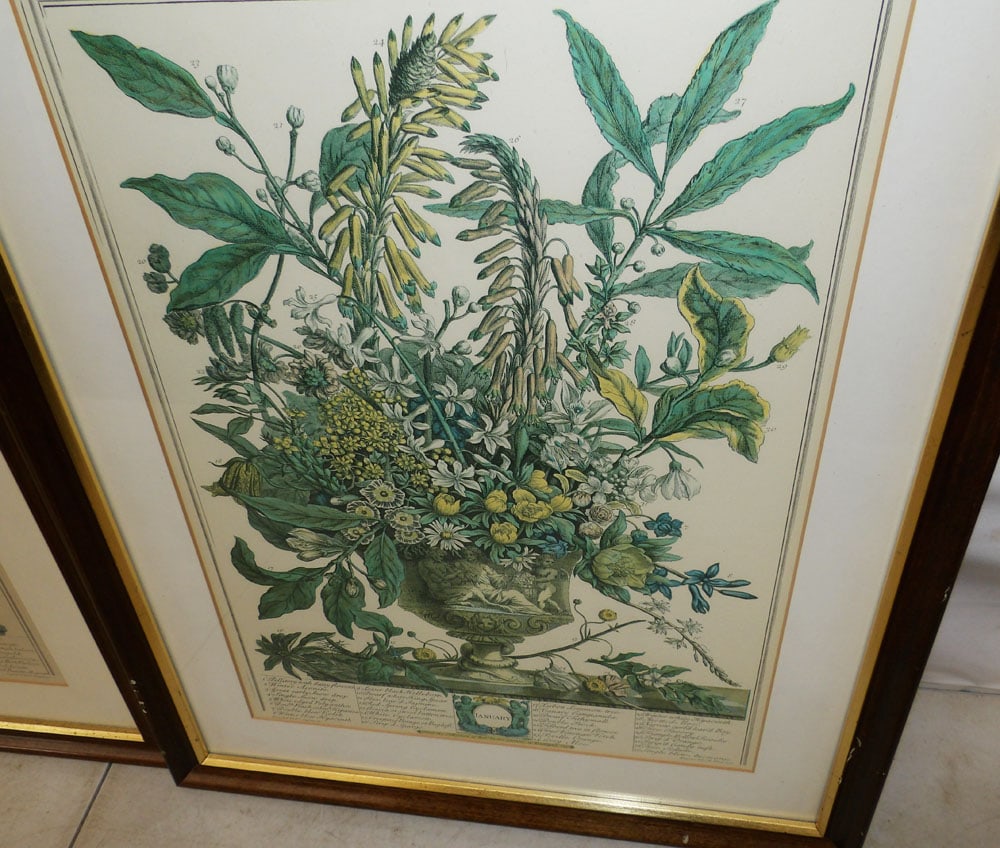 Three Framed Month Engravings - 4