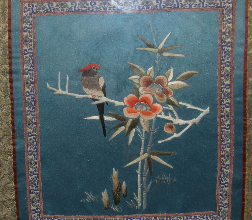 Framed Oriental Embroidery - 2