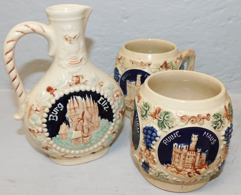 Ten Piece German Pottery Cider Set - 3