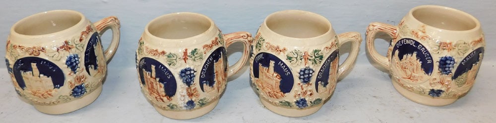 Ten Piece German Pottery Cider Set - 4