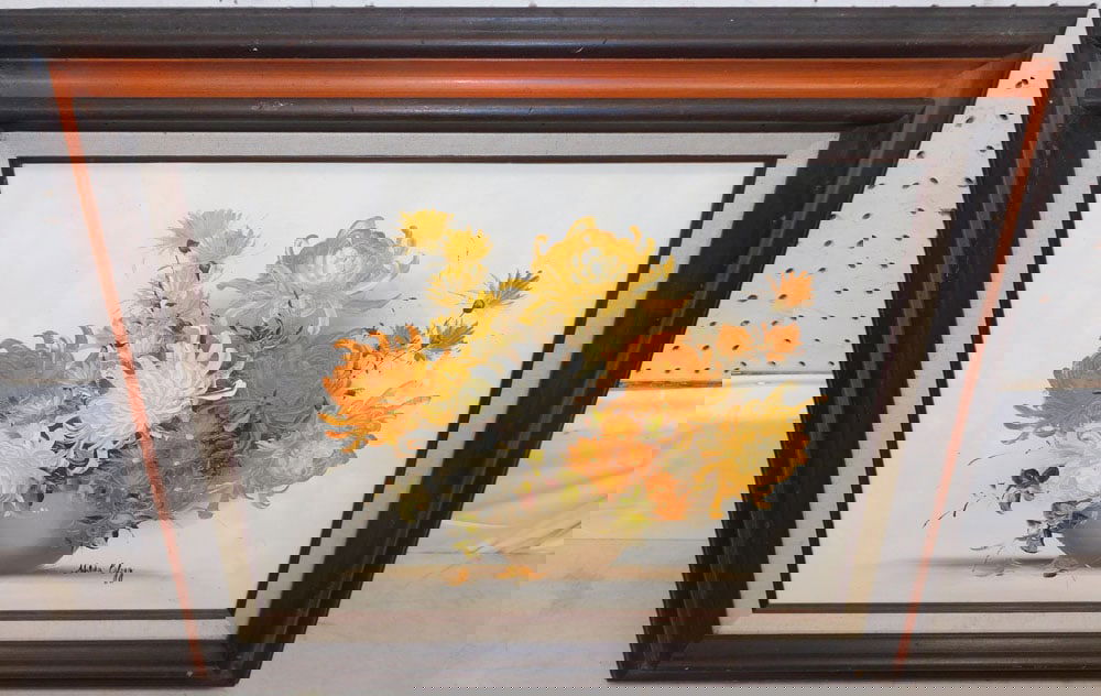 Framed Oil on Canvas Still Life Artist Signed: Framed Oil on Canvas Still Life Artist Signed . 23 1/4" x 27" ALL DESCRIPTIONS AND ANY CONDITION STATEMENT GIVEN BY LANGSTON AUCTION GALLERY ARE STRICTLY OPINIONS AND LANGSTON'S SHALL HAVE NO