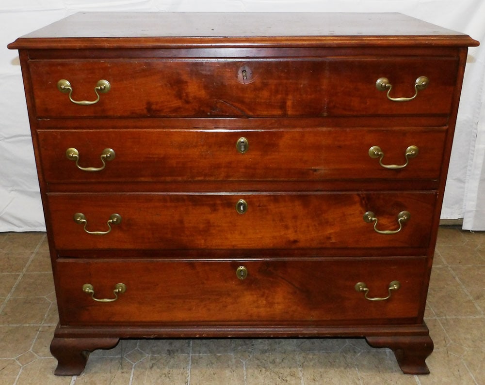19th Century Cherry Four Drawer Chest (1 of 6)