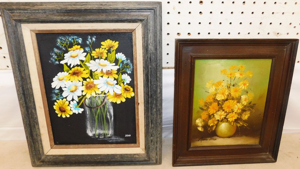 Two Framed Still Life Oil on Boards Artist Signed: Two Framed Still Life Oil on Boards Artist Signed . Up to 17" x 14" ALL DESCRIPTIONS AND ANY CONDITION STATEMENT GIVEN BY LANGSTON AUCTION GALLERY ARE STRICTLY OPINIONS AND LANGSTON'S SHALL HAVE NO