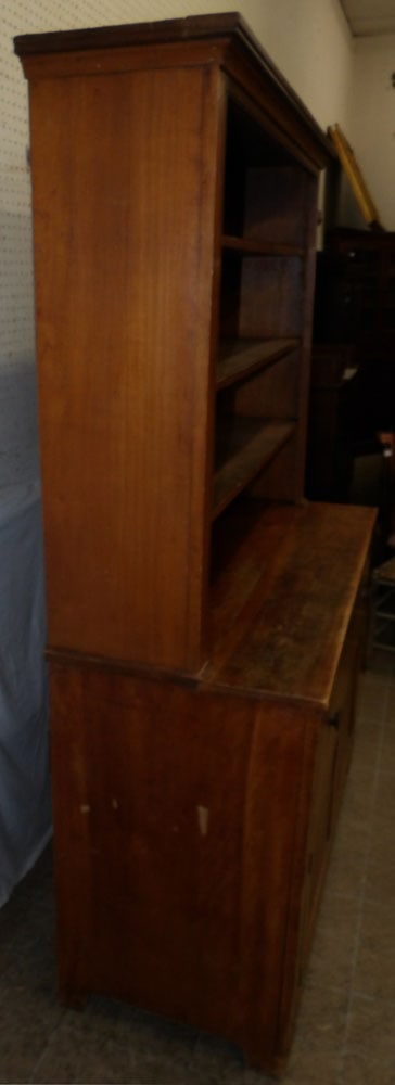 19th Century Walnut Two Piece Step Back Cupboard - 4