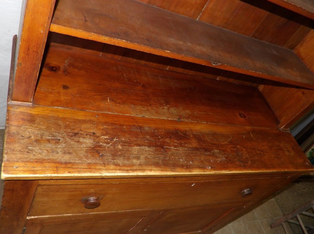 19th Century Walnut Two Piece Step Back Cupboard - 7