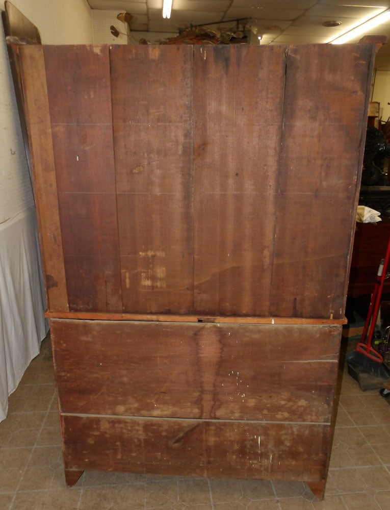 19th Century Walnut Two Piece Step Back Cupboard - 8