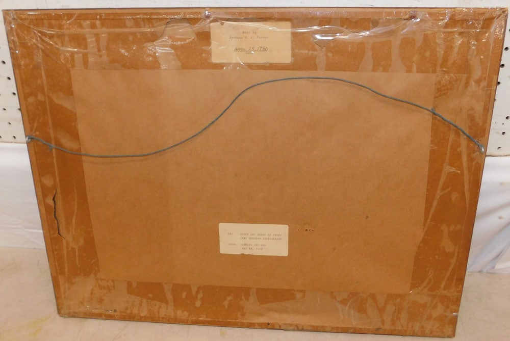 Framed Stump Work Still Life - 3