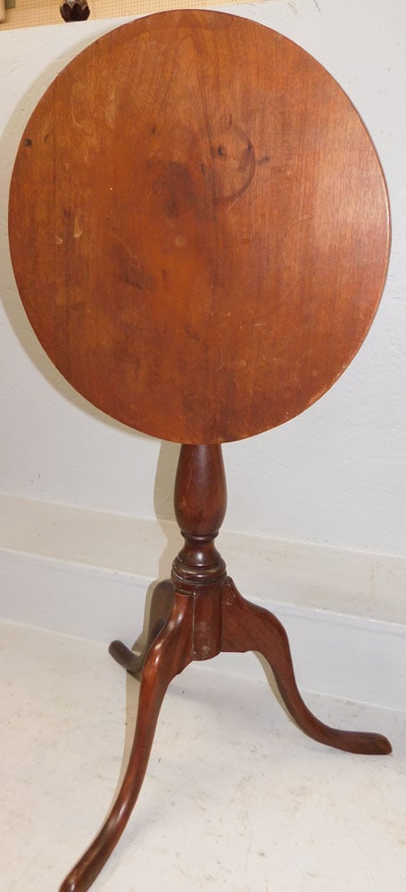 Antique Walnut Tilt Top Candlestand - 2