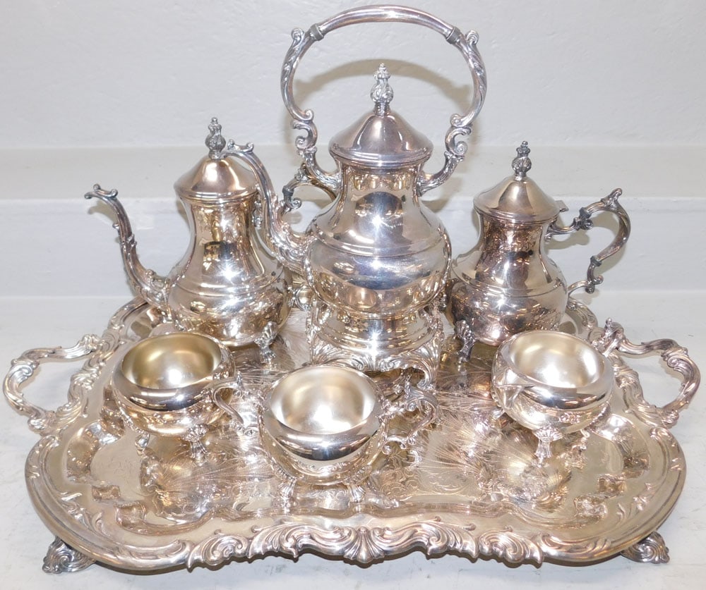 Seven Piece Silverplated Tea Service by F B Rogers (1 of 6)