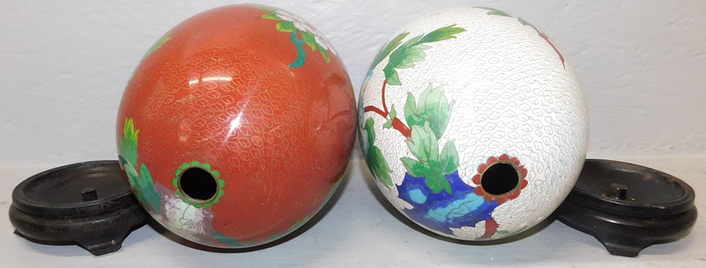 Two Large Cloisonne Eggs - 3