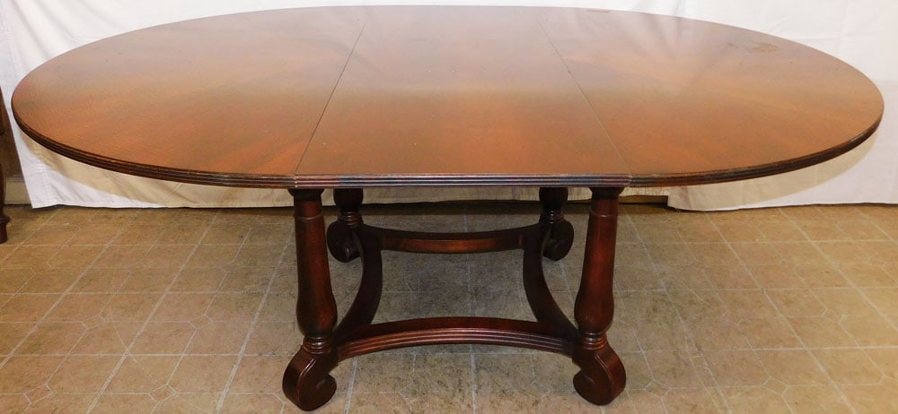 Cherry Oval Dining Table with One Leaf by Ethan Allen - 3