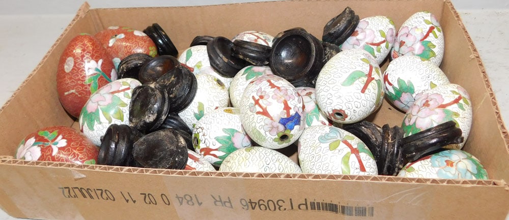 Twenty Two Oriental Cloisonne Eggs - 5