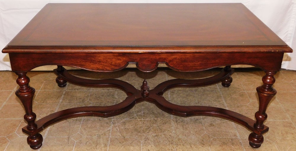 Walnut Inlaid Top William & Mary Style Coffee Table (1 of 6)