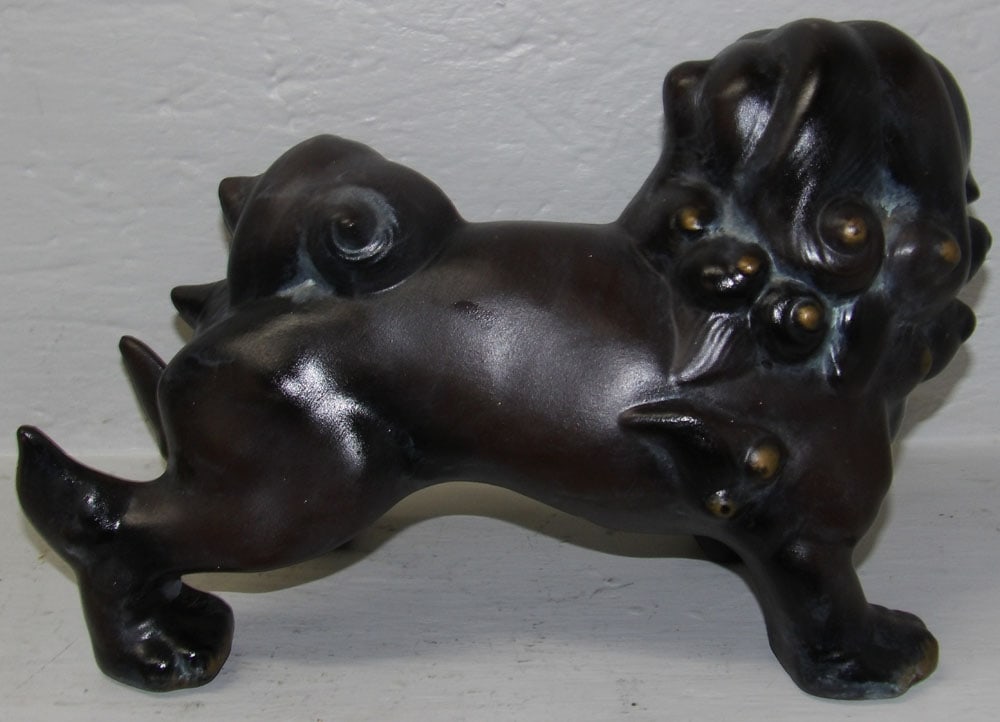 Oriental Ceramic Foo Dog Statue by Bombay - 2