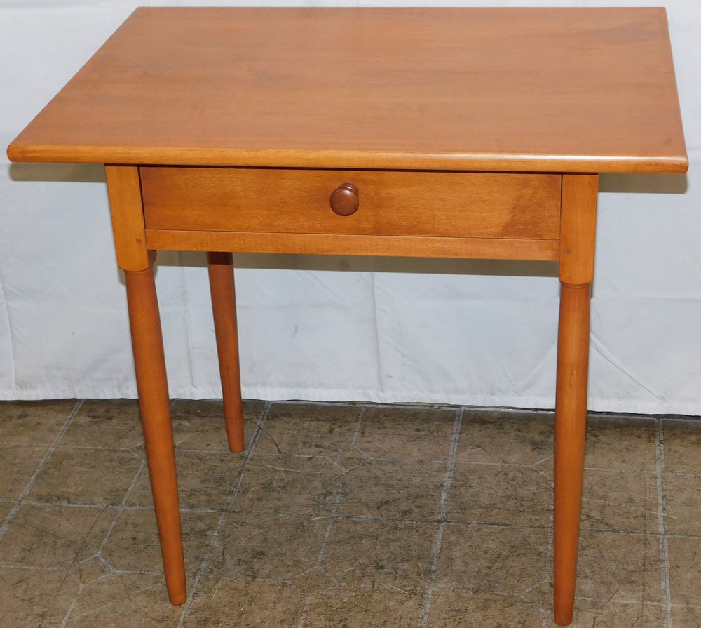 Bench Made Shaker Style Cherry Pegged One Drawer Table (1 of 6)