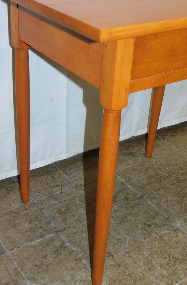 Bench Made Shaker Style Cherry Pegged One Drawer Table - 3