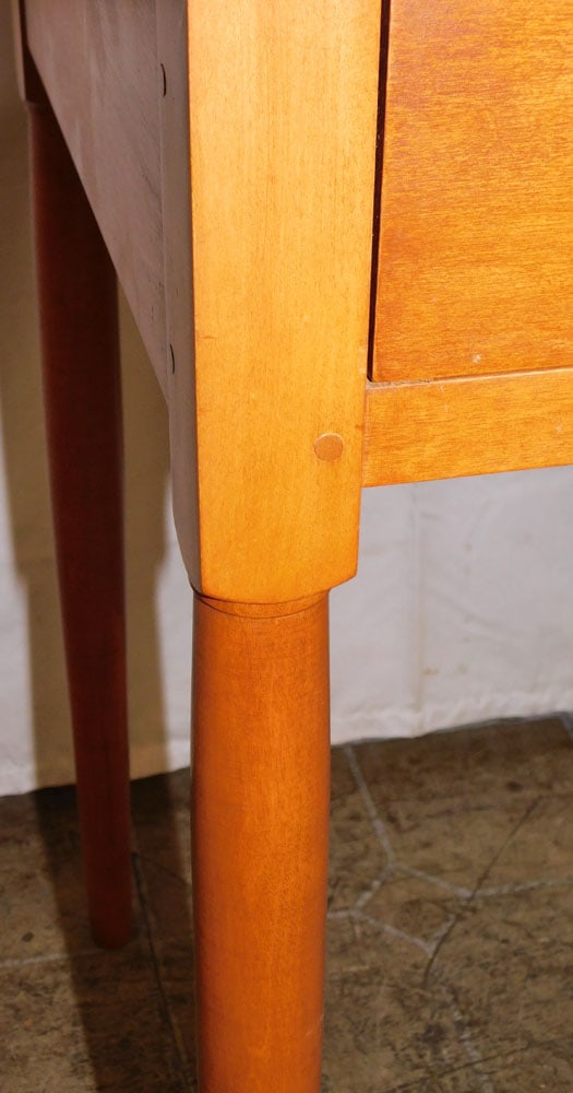 Bench Made Shaker Style Cherry Pegged One Drawer Table - 4