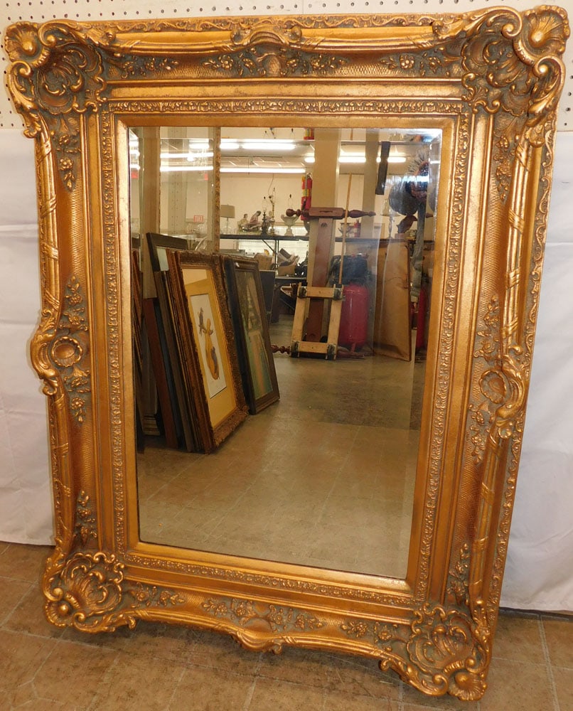 Ornate Gilded Frame Bevel Edge Mirror (1 of 5)