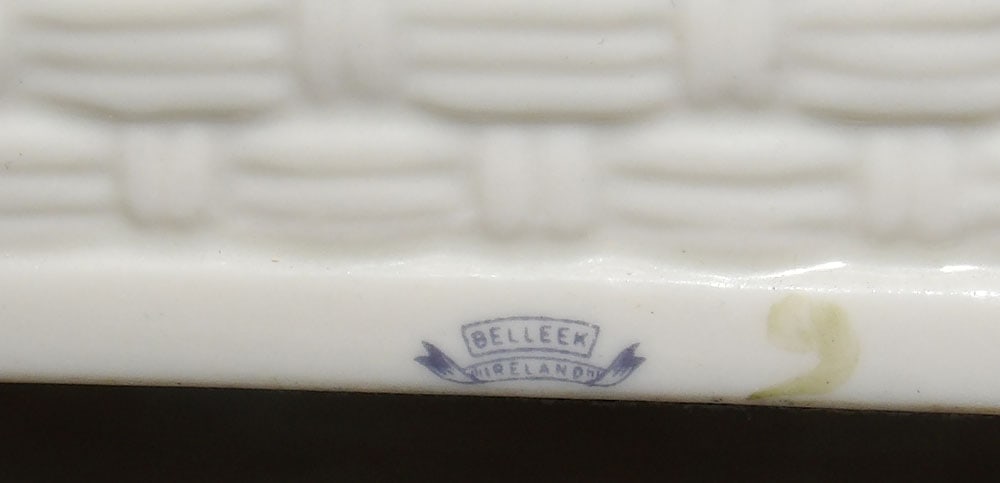 Irish Beleek Porcelain Cat & Clock - 3