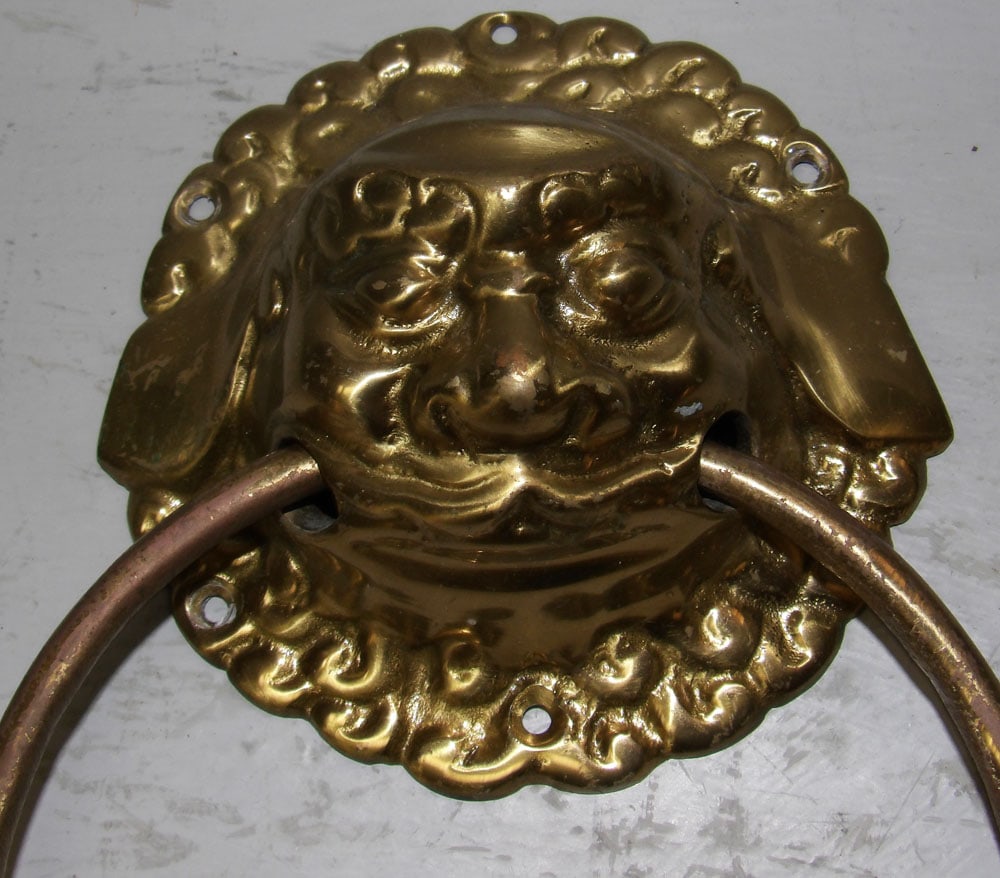 Brass Foo Dog Wall Ornament - 2