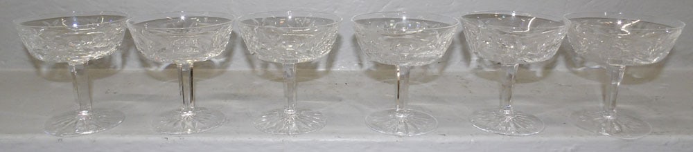 Six Waterford Crystal Champagnes, 'Ashling' (1 of 3)