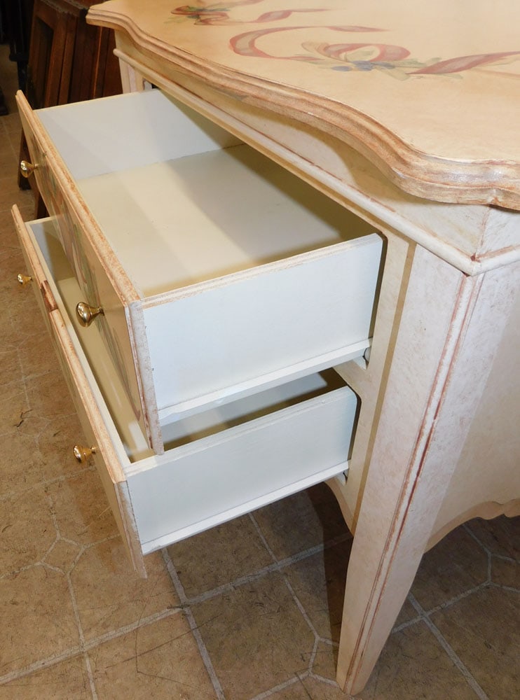 Paint Decorated Two Drawer Stand - 3